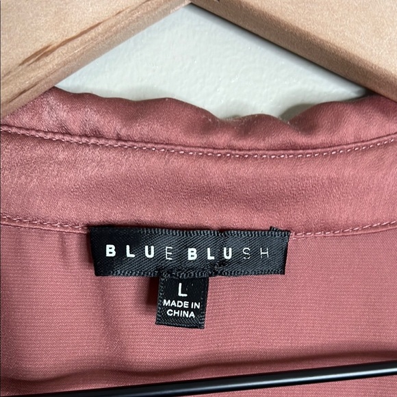 Blue Blush Button-Up Dress Women Size Large - Picture 3 of 6